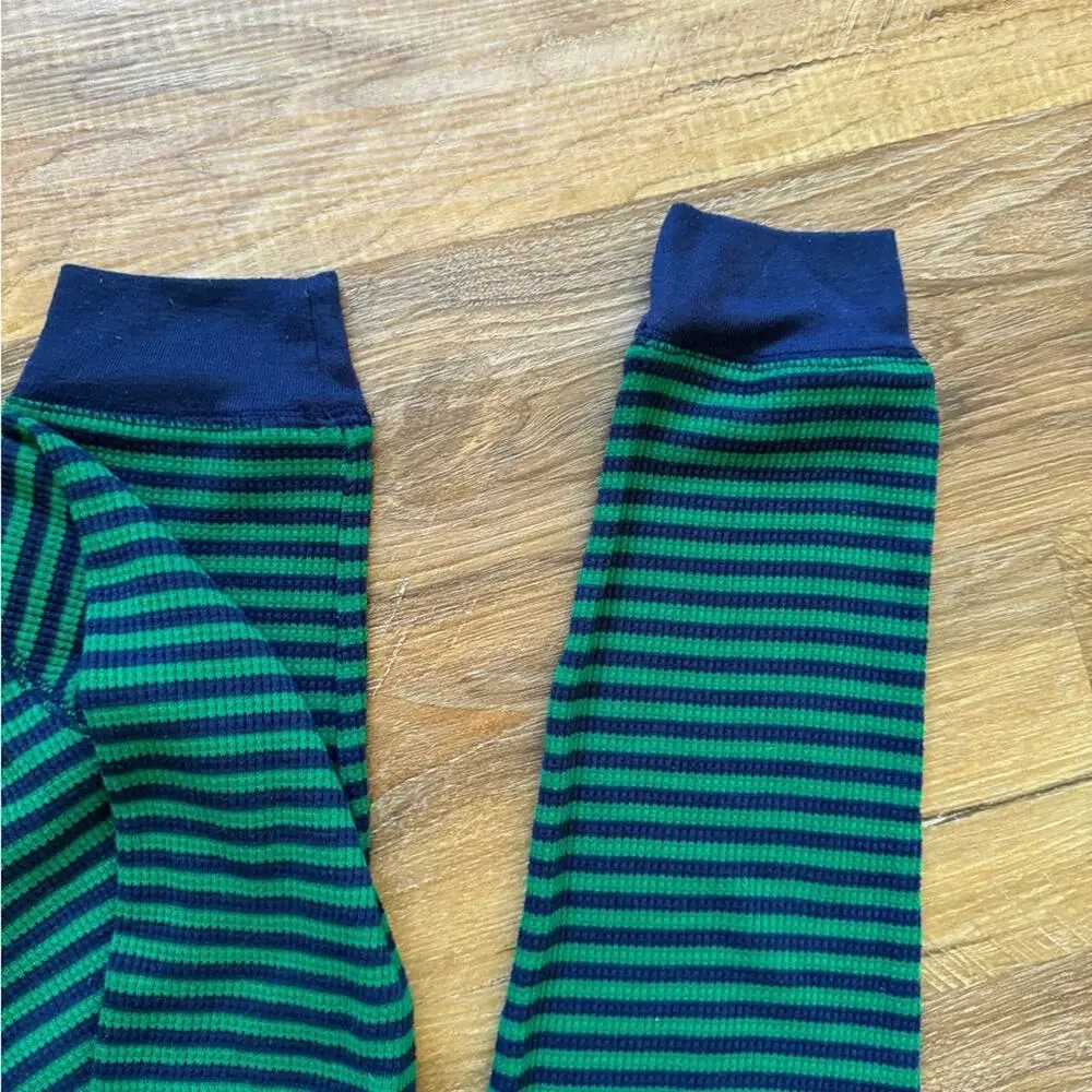 Gap Kids’ One Piece Onesie Pajama Unisex Blue Green Stripes Size 10